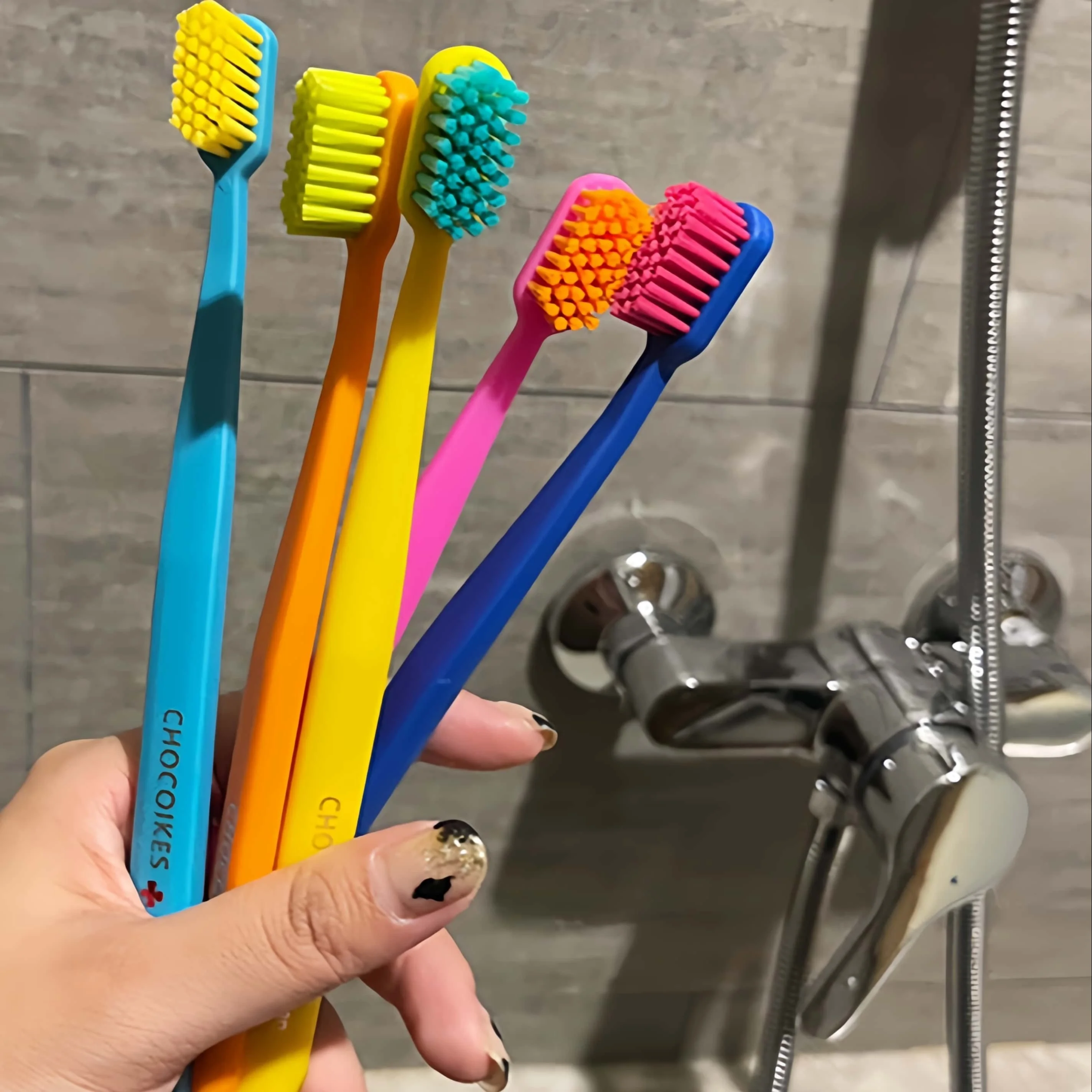 Bamboo Toothbrush - 5 Packs of Chocolate Swiss Caring