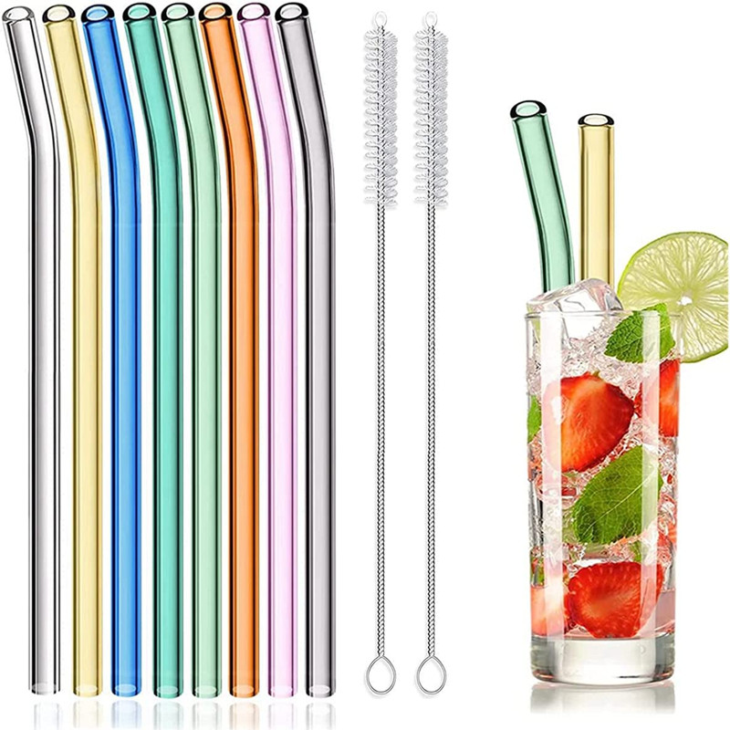 Reusable Straw - Reusable Glass Straws Eco-friendly Drinking Straws