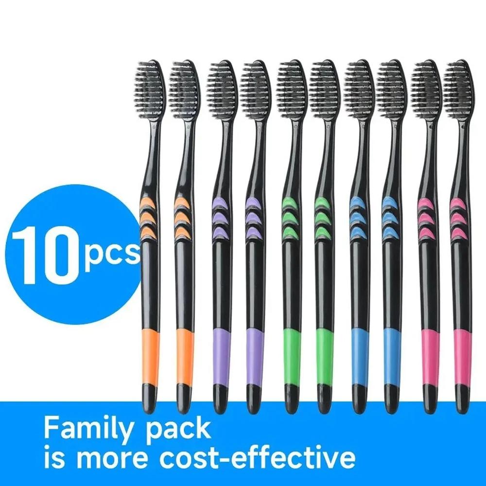 10Pcs Family Pack Bamboo Charc - đánh giá và giá Bamboo Toothbrush
