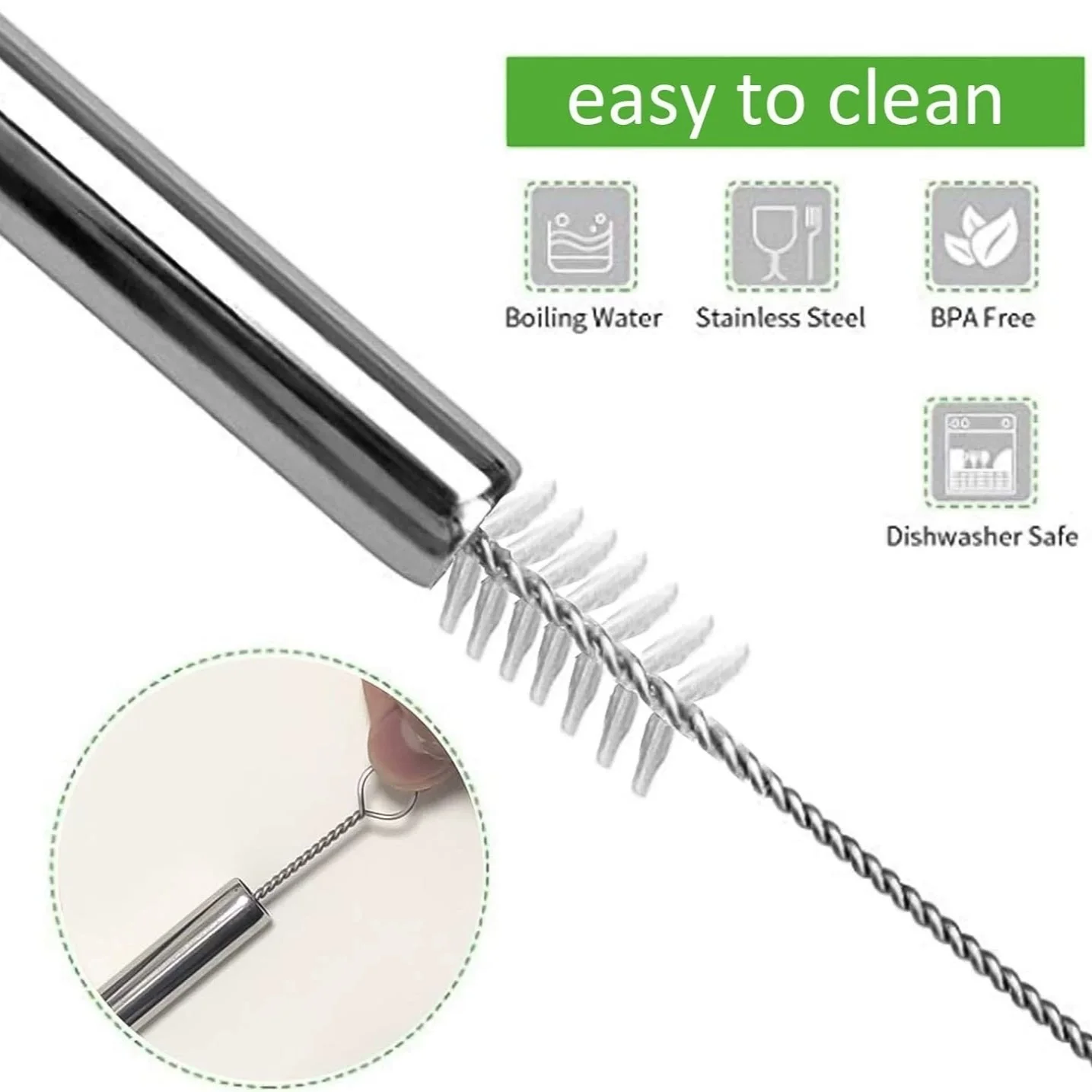 100Pcs Stainless Steel Straw D - đánh giá và giá Reusable Straw