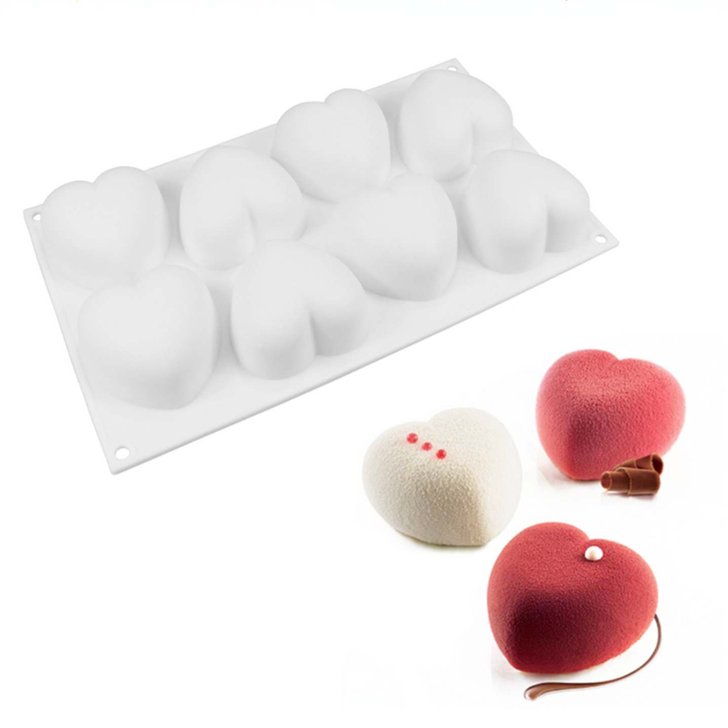 Love Heart Silicone Soap Mold  - đánh giá và giá Eco Soap