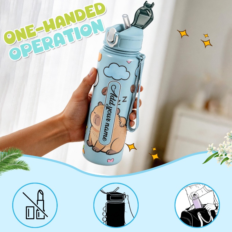 750ml Custom Name Cute Capybar - đánh giá và giá Reusable Straw