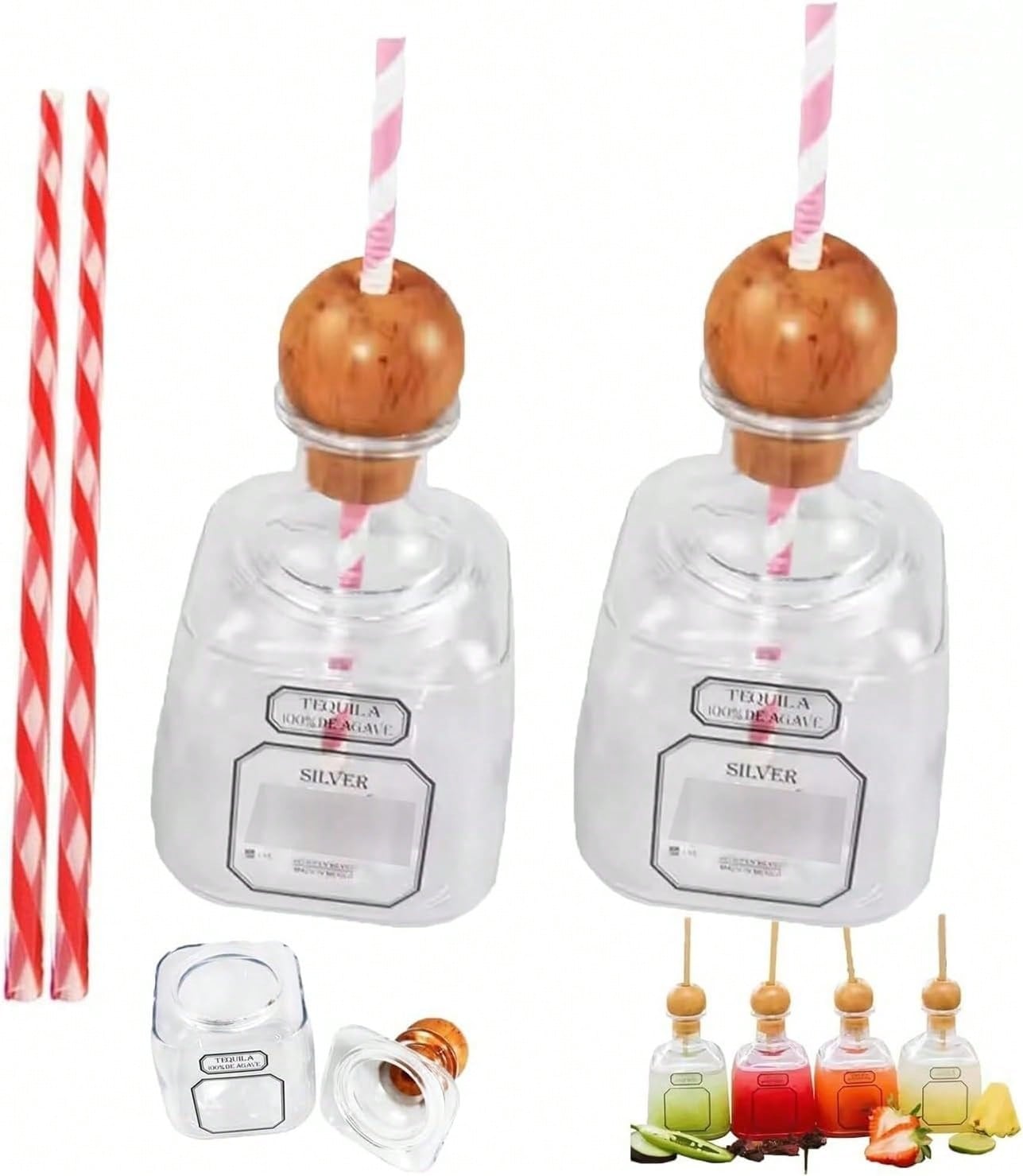 2 Reusable Wine Bottle Cups Wi - đánh giá và giá Reusable Straw