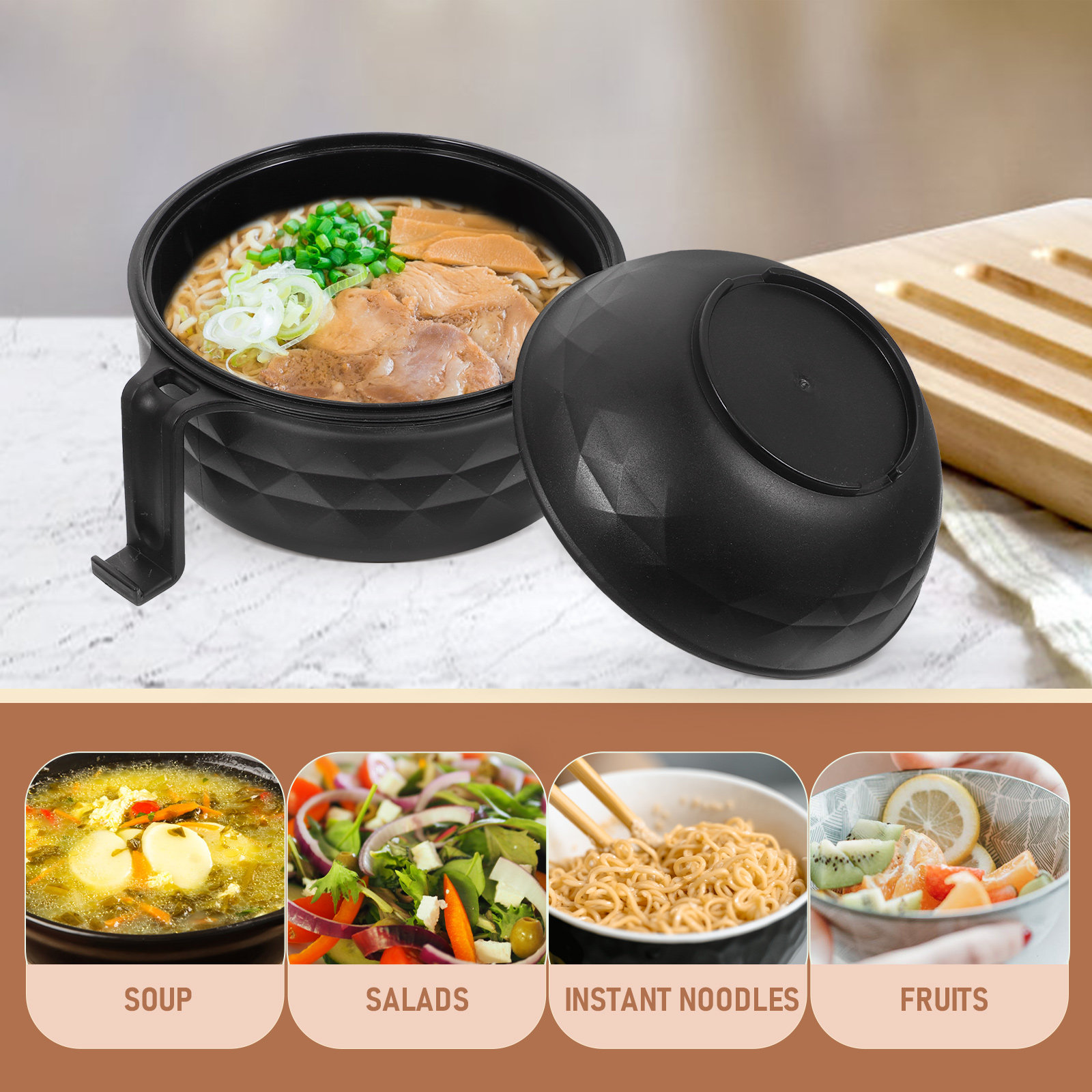 1Set Wheat Straw Food Bowl Set - đánh giá và giá Reusable Straw