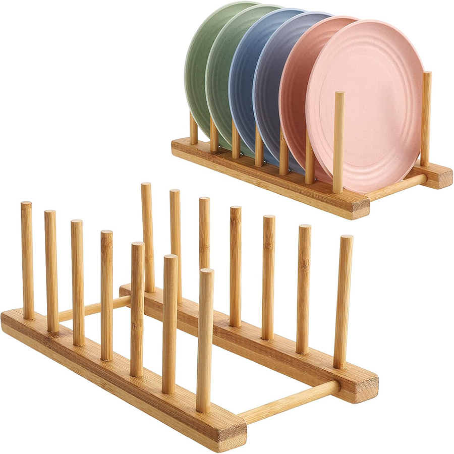 1pcs/2pcs Bamboo Dish Rack, Pl - đánh giá và giá Bamboo Cutlery