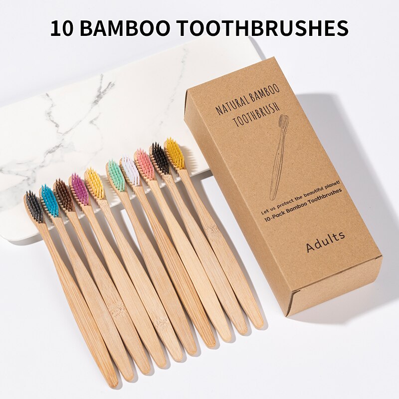 10PCS Bamboo Toothbrush Set -  - đánh giá và giá Bamboo Toothbrush