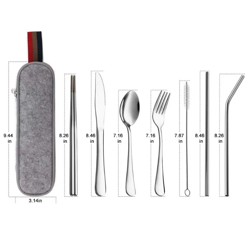 Tableware Reusable Travel Cutl - đánh giá và giá Bamboo Cutlery