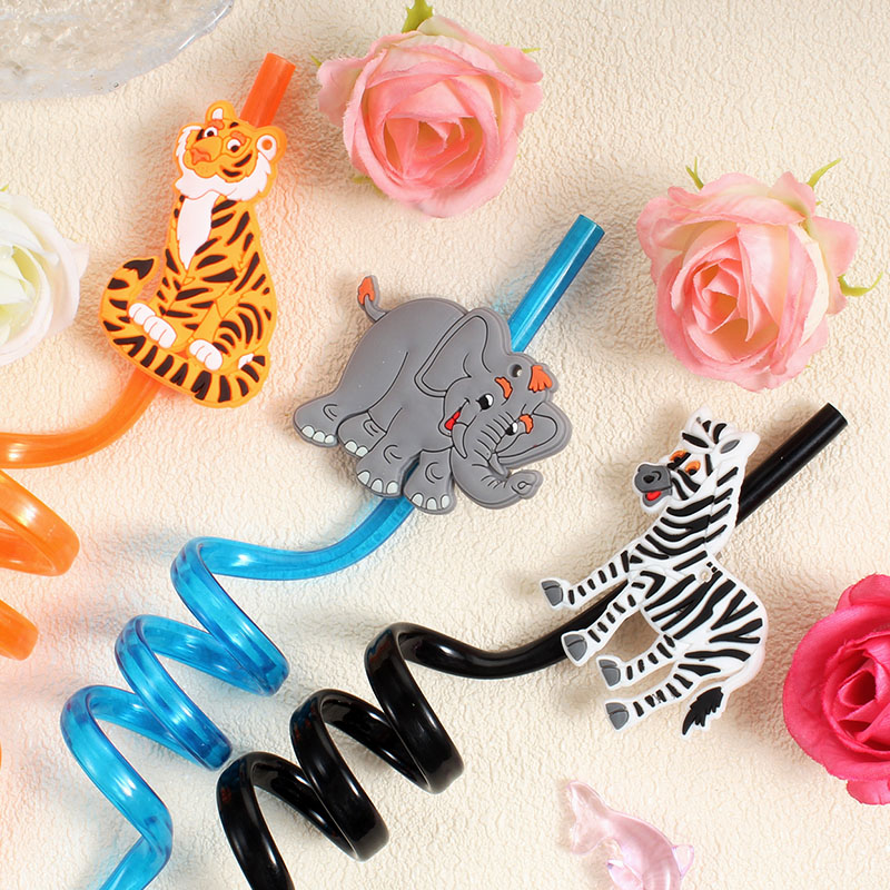 12-pack of cartoon animal-them - đánh giá và giá Reusable Straw