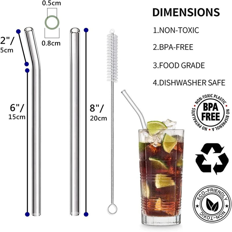 Reusable Glass Straws Eco-frie - đánh giá và giá Reusable Straw